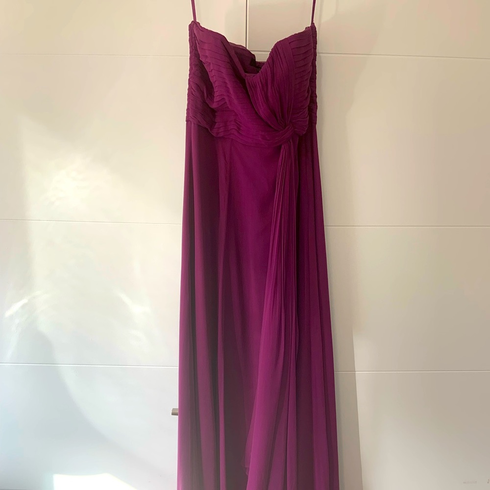 Purple black tie maxi dress